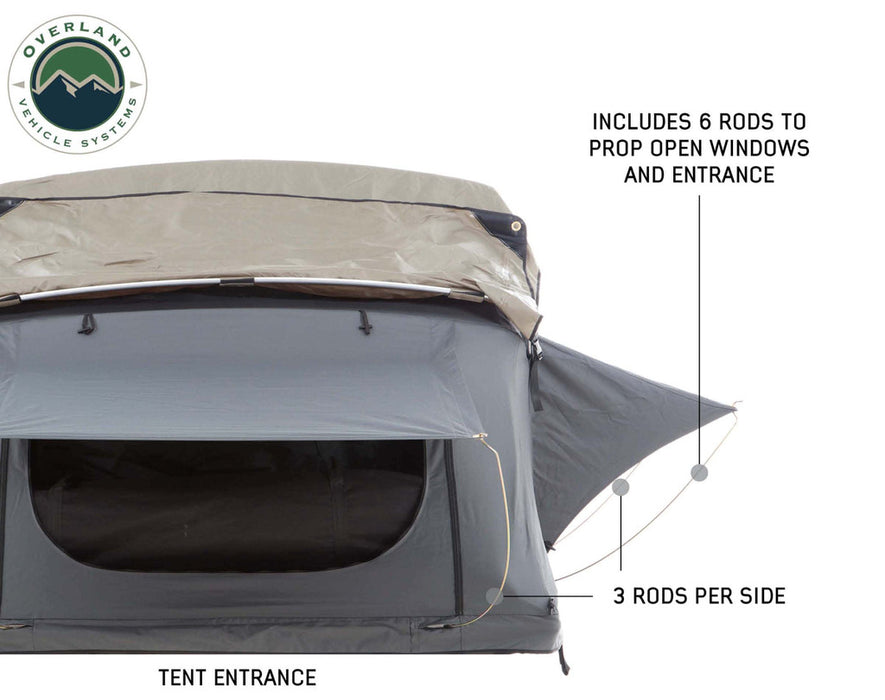 OVS Nomadic 4 - 4/5 Person 4 Seasons Extended Roof Top Tent With Annex Gray