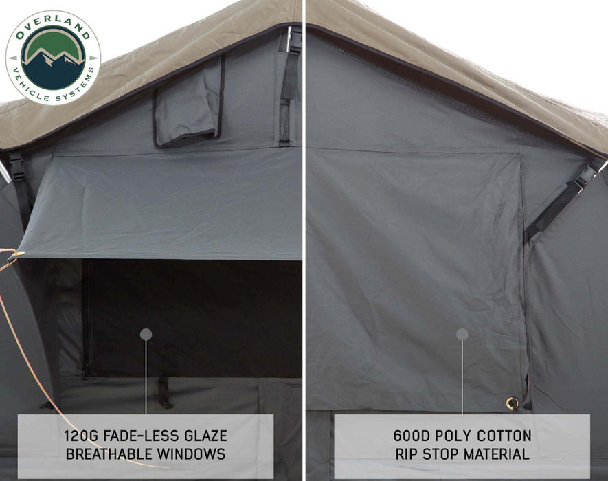 Nomadic 2 Extended Roof Top Tent - 2 person 4 Seasons Dark Gray Base With Green Rain Fly & Black Cover