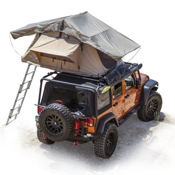 Smittybilt Fits 1997 to 2006 TJ Wrangler and Rubicon 2-3 Person Softshell Rooftop Tent Bundle