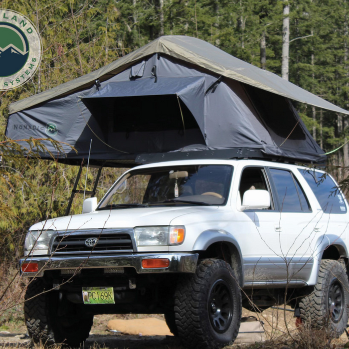 Nomadic 2 Extended Roof Top Tent - 2 person 4 Seasons Dark Gray Base With Green Rain Fly & Black Cover