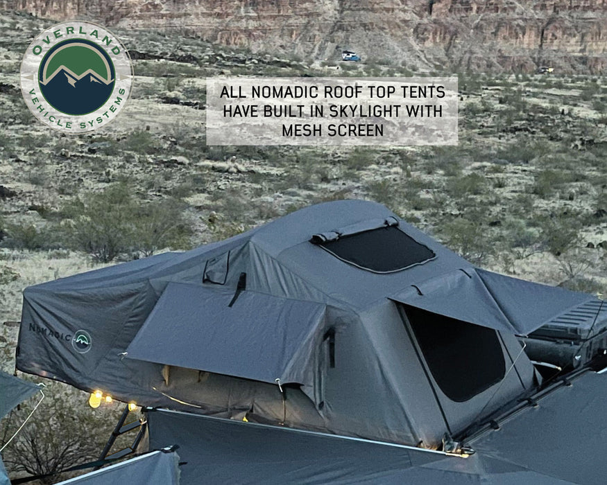 Nomadic 2 Extended Roof Top Tent - 2 person 4 Seasons Dark Gray Base With Green Rain Fly & Black Cover