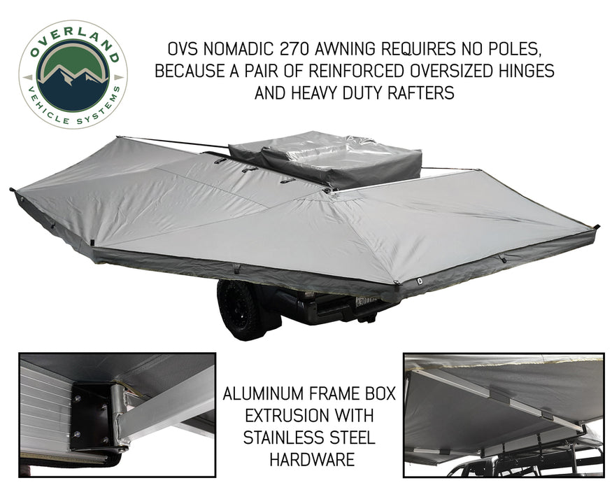 OVS Nomadic Awning 270 Only- Dark Gray - Driver Side