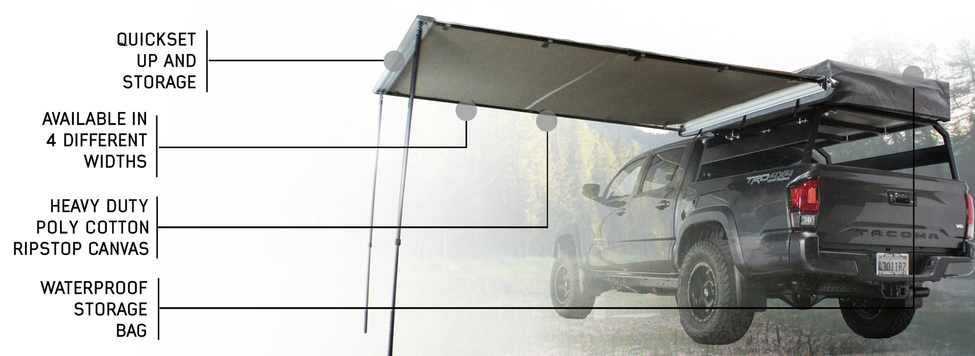 OVS Nomadic Awning 2.0 - 6.5' With Black Cover