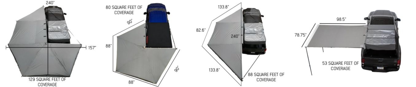 OVS Nomadic Awning 2.0 - 6.5' With Black Cover