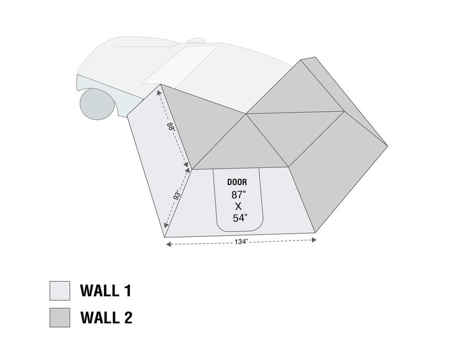 OVS Nomadic LT 270 Awning & Wall 1, 2, & Mounting Brackets - Driver Side