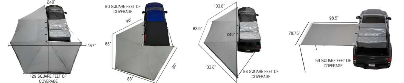 OVS Nomadic LT 270 Awning & Wall 1, 2, & Mounting Brackets - Driver Side