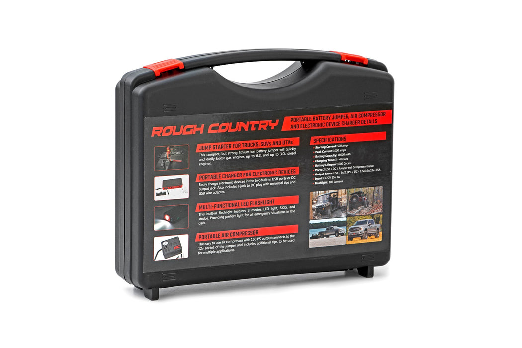 Rough Country Battery Jumper And Air Compressor Combo